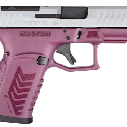 Derya Firearms DY9Z.BCS.TR DY9Z  Sports South Exclusive Micro-Compact 9mm Luger 15+1 3.50" Black Barrel, Silver Optic Ready/Serrated Slide, Black Cherry Polymer Frame w/Accessory Rail, Interchangeable