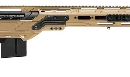 Cadex Inc CDXMCKRKN33827BR30I2D3 CDX-MC Kraken 338 Lapua Mag 5+1 27" Black DLC Match Grade Threaded Barrel, Hybrid Tan Receiver w/Picatinny Rail, M-LOK Handguard, Hybrid Tan Adjustable Folding Buttsto