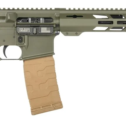 Patriot Ordnance Factory 02549 P-15 Base SMU 300 Blackout 30+1 13.75" Black Nitride Match Grade Barrel, Olive Drab Cerakote Aluminum Receiver w/Picatinny Rail, M-LOK Handguard, Amend2 Adjustable OD Gr