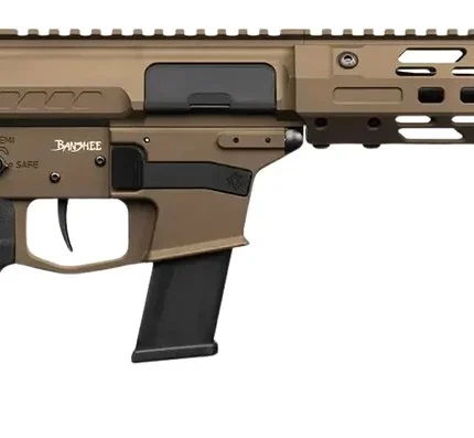CMMG 45AEA70-MB Zeroed Banshee MkG 45 ACP 13+1 6.50" Black Nitride Threaded Barrel, Midnight Bronze Cerakote Aluminum Receiver w/Picatinny Rail, M-LOK Handguard, Black Polymer CMMG RipBrace, CMMG Zero