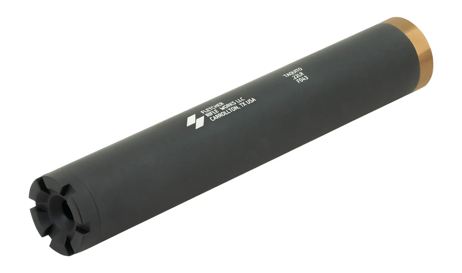 Fletcher Rifle Works TAQUITOBLK Taquito 22LR 1" Black Stainless Steel/Aluminum 1/2"x28