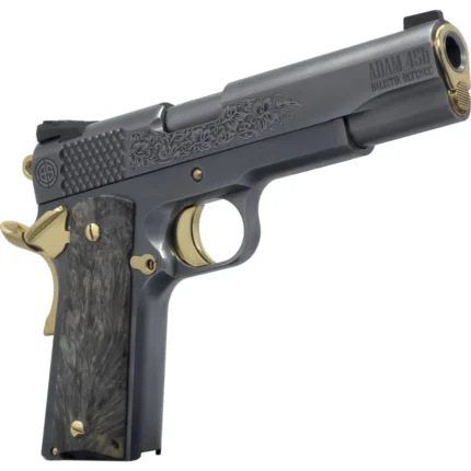 Dickinson LLC DKSN45TBP Adam 1911 Titan Full Size 45 ACP 8+1 5" Black Barrel, Steel B Serrations Slide, Steel Frame w/Beavertail
