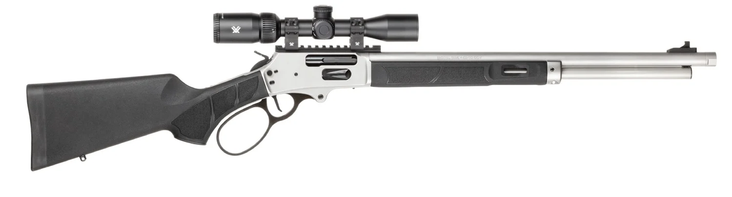 Smith & Wesson 14827 1854 Combo 45-70 Gov 6+1 20" Stainless Steel Threaded Barrel & Receiver w/Picatinny Rail, M-LOK Forend, Black Fixed Synthetic Stock, Vortex Crossfire HD 2-7x32mm Scope