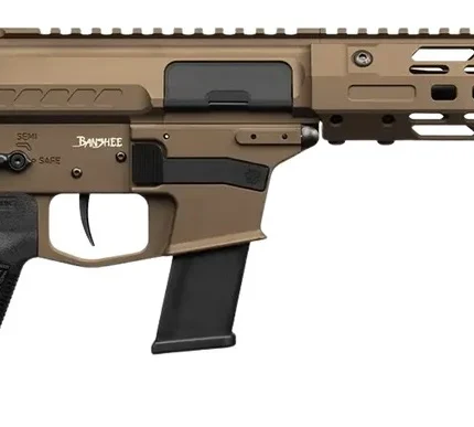CMMG 45AEA92-MB Banshee MkG 45 ACP 13+1 6.50" Black Nitride Threaded Barrel, Midnight Bronze Cerakote Aluminum Receiver w/Picatinny Rail, M-LOK Handguard; Black Polymer B5 Bravo Stock, CMMG Zeroed Gri
