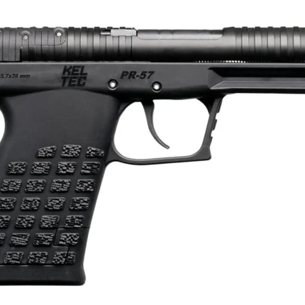 Kel-Tec PR57BLK10 PR-5.7 Compact 5.7x28mm 10+1 4.64" Stainless Rotary Barrel, Black Oxide Steel Optic Ready/Serrated Slide, Black Polymer Frame w/Accessory Rail, Textured Grip