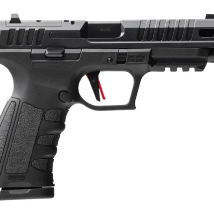MAC 15000602 RA-9 Defense S 9mm Luger 17+1 4.75" QPQ Tenifer Cerakote Steel Lightening Cut/Optic Ready Slide, Tenifer QPQ Polymer Frame w/Picatinny Rail, Polymer Grip, RMR Footprint, Ambidextrous