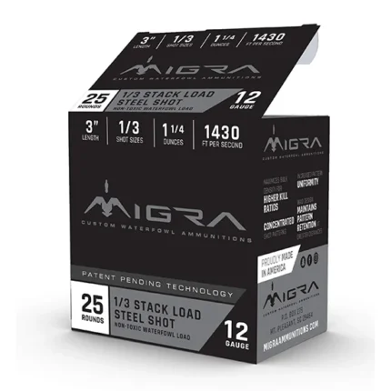 MIGRA STAXD STEEL 12GA 3 1.25OZ #1-3 25/10