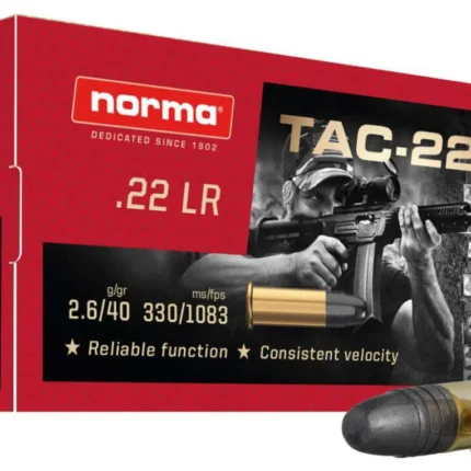NORMA RIMFIRE TAC 22LR 40GR LRN 50/100