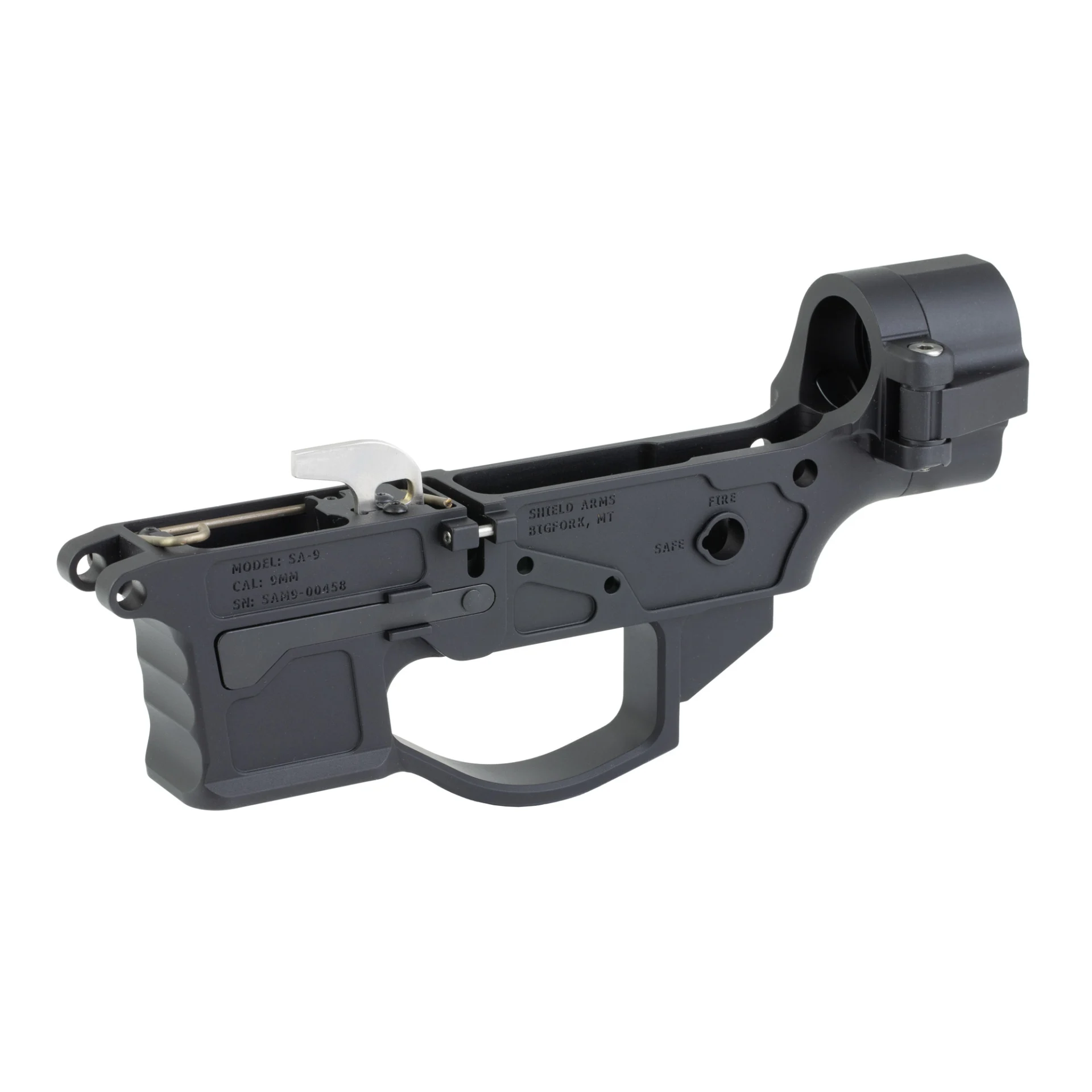 SHIELD SA-9 STRIPPED LOWER FLD BLK - Image 3
