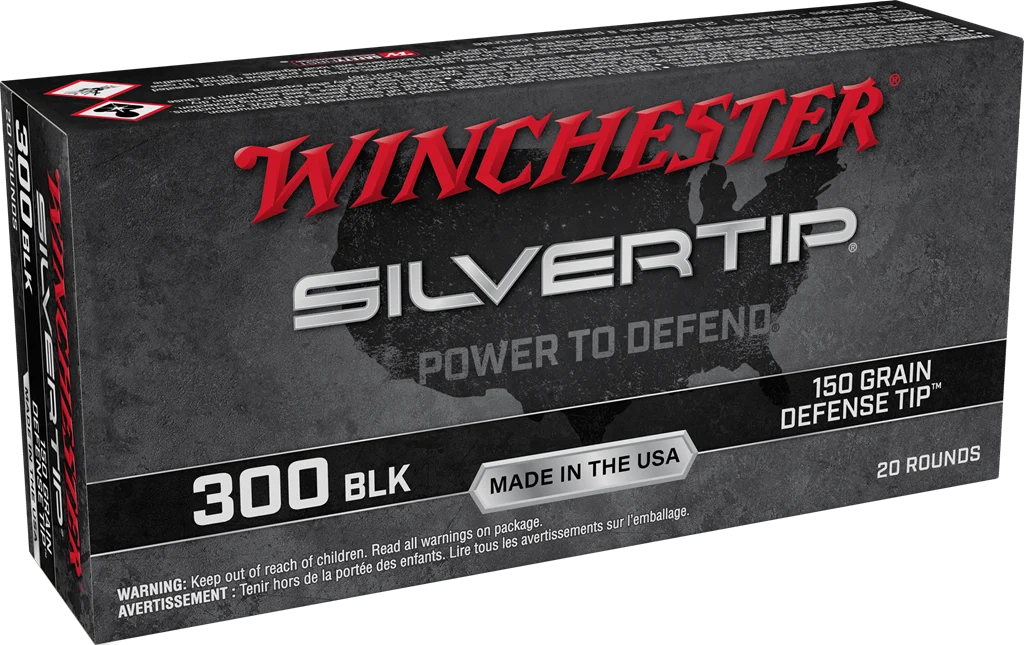 WINCHESTER BALLISTIC SILVERTIP 300 BLACKOUT 150G DEFENSE TIP 20RD BX 200RD CASE