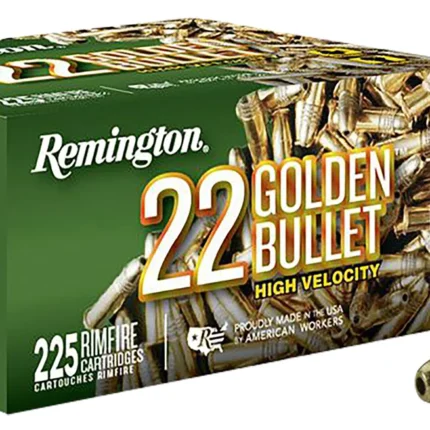 Remington Ammunition 21229 Golden Bullet Rimfire 22LR 36gr Plated Hollow Point 225 Per Box/10 Case