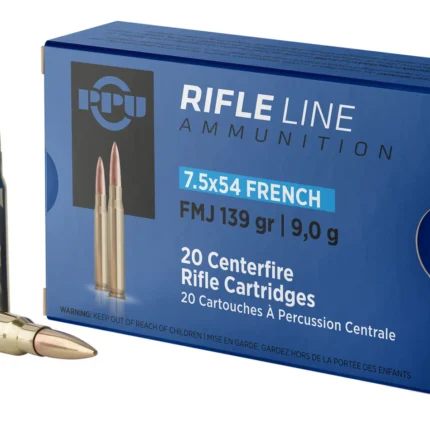 PPU PP7F Metric Rifle 7.5x54French 139gr Full Metal Jacket 20 Per Box/10 Case