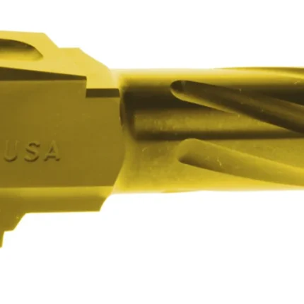 Rival Arms RARA20G301E Precision V1 Match Grade 9mm Luger 3.41" Fluted Gold PVD Stainless Steel, Fits Glock 43/43X