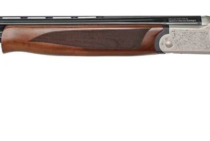 Iver Johnson Arms IJ600410LW28S IJ600 Lightweight Full Size 410 Gauge Break Open 3" 2rd 28" Black Over/Under Vent Rib Barrel, Silver Engraved Aluminum Receiver, Fixed Walnut Wood Stock, Ambidextrous