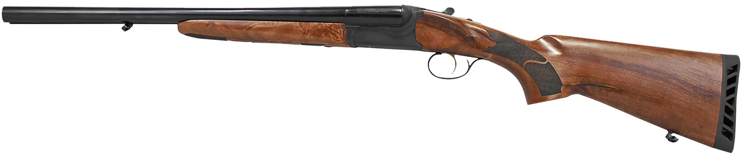 Iver Johnson Arms IJ800-20 IJ800 12 Gauge Break Open 3" 2 Shot 20" Black Side By Side Barrel, Black Steel Receiver, Fixed Walnut Wood Stock, Ambidextrous