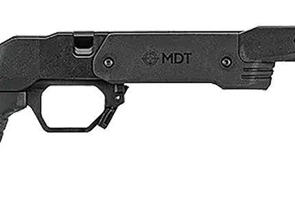 Mdt Sporting Goods Inc 104689BLK XRS Chassis Black Aluminum Core with Polymer Panels, Adj. Cheekrest, M-LOK Forend, Interchangeable Grips, AICS Mag Compatible, Fits Short Action Tikka T3