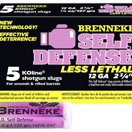 Brenneke SL122SDLL Self Defense 12Gauge 2.75" 1/3oz Sabot Slug Shot 5 Per Box/50 Case
