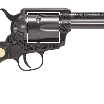 Chiappa Firearms 340340 1873  22 LR 6 Shot 4.75" Black Engraved Barrel, Black Cylinder, Black Engraved Alloy Frame, Black Plastic Grip, Exposed Hammer