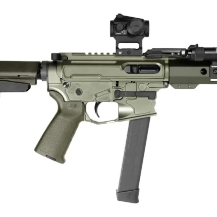 Shark Coast Tactical SCC05752GK9B Grassy Knoll Bundle 9mm Luger 30+1 5" Threaded Barrel, Aluminum Receiver w/Picatinny Rail, M-LOK Handguard, Polymer SB Tactical SBA3 Brace, Streamlight ProTac Rail Li