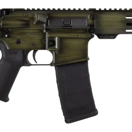 Shark Coast Tactical SCC07183GRNBW-P Distressed 5.56 NATO 30+1 10.50" Black Nitride Threaded Barrel, Aluminum Receiver w/Picatinny Rail, M-LOK Handguard, Polymer SB Tactical SBA3 Brace, Magpul MOE Gri