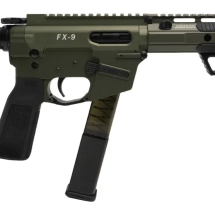 Freedom Ordance FX9P10E-ODG FX9P Elite 9mm Luger 10" Black Nitride Threaded Barrel, OD Green Anodized Aluminum Receiver w/Picatinny Rail, M-LOK Handguard, Black Polymer SB Tactical SBA5 Brace, Black P