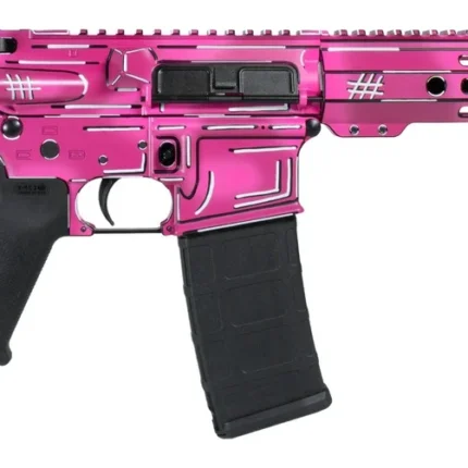 Shark Coast Tactical SCC06254APK-P Anime-15 Pink 5.56 NATO 30+1 10.50" Black Nitride Threaded Barrel, Pink Cerakote Aluminum Receiver w/Picatinny Rail, M-LOK Handguard, Polymer SB Tactical SBA3 Brace,