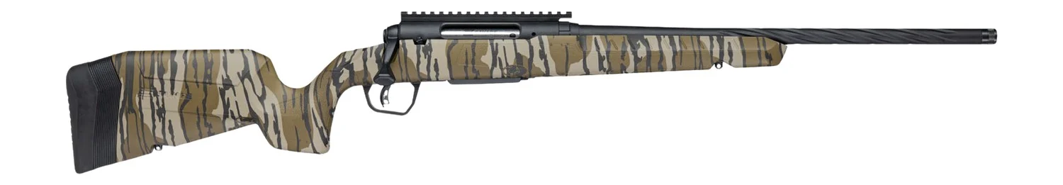 Savage Arms 33299 Axis 2 Pro 22-250 Rem 4+1 20" Black Cerakote Carbon Steel Spiral Fluted Threaded Barrel & Receiver Picatinny Rail, Mossy Oak Original Bottomland Fixed w/Pistol Grip Synthetic Stock,