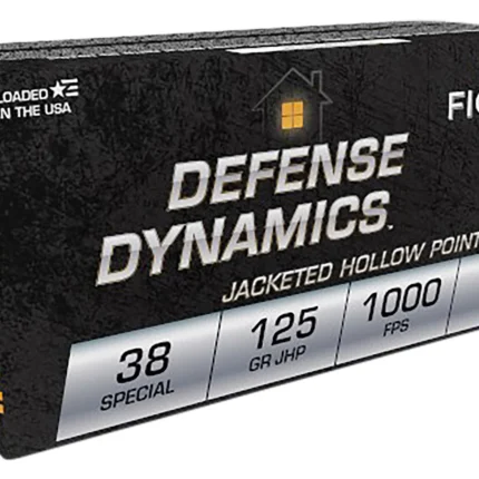Fiocchi 38F Defense Dynamics 38Special 125gr Jacketed Hollow Point 50 Per Box/20 Case