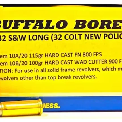 Buffalo Bore Ammunition 10A20 Personal Defense Strictly Business 32S&W Long 115gr Hard Cast Flat Nose 20 Per Box/12 Case