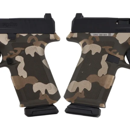RUGER RXM THREADED 9MM PISTOL 4.5" BBL WOODLAND CAMO MAGPUL EHG, O.R. 2-15RD MAGS