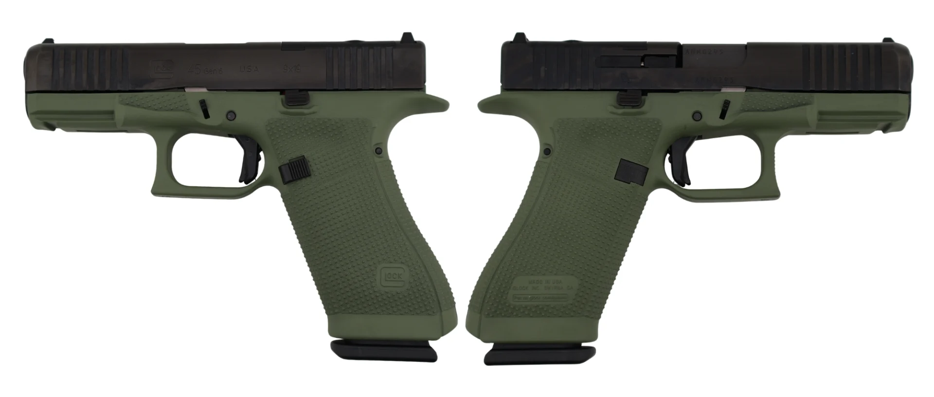 GLOCK 45 GEN6 ORS 9MM PISTOL OD GREEN 4" FXD COMM 3-17RD MAGS